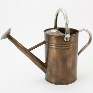 Galvanized Steel <b>Garden</b> Watering Can Rustic Farmhouse Decor Metal Watering Pot For Outdoor Plant Care And French Country Style - Product Image 2
