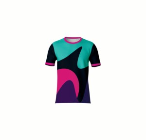 Maillot de sport personnalisé à sublimation, manches courtes, col rond, impression de logo personnalisé - Product Image 1