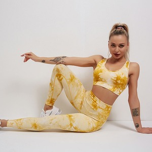 Best Selling Women's Yoga Set Reversible Plus Size Breathable Eco-Friendly <b>Front</b> Logo Elastic Waist <b>Closure</b> for Wholesale - Product Image 1