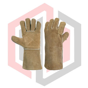 Gants de sécurité renforcés en cuir pour le jardinage, ignifuges, pour soudure TIG/MIG, respirants, flexibles, sans silicone, sans poudre, 14 gants - Product Image 1