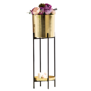 Juego de 2 macetas de metal negro con soportes de alambre, estilo nórdico moderno, para plantas de suelo, los soportes de hierro evitan los anillos de agua. - Product Image 6
