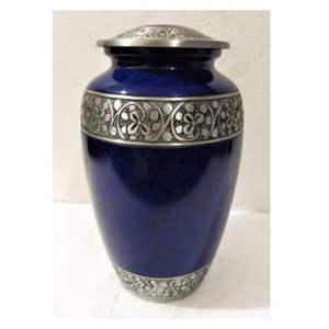 Urna Funeraria de Lujo en Forma de Lágrima de Latón Azul para Cenizas Humanas |   Urna Funeraria Conmemorativa Floral en Relieve de Estilo Europeo |   Ceniza para Adultos - Product Image 6