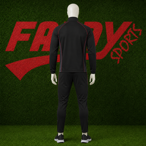 Ensemble de survêtement slim pour homme avec logo personnalisé, vente en gros, ensemble de jogging à fermeture éclair intégrale, respirant, pour entraînement de football, vêtements de sport, tenue de sport - Product Image 3