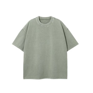 Camiseta de Cuello Alto de Manga Corta Azul Rey para Hombre, 100% Algodón, Secado Rápido, Corte Holgado, Tejido de Punto Sólido Formal - Product Image 3