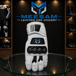Guantes de Motociclismo de Carreras, Dedos Completos, Cuero Genuino, Protección de Nudillos de Fibra de Carbono, Pantalla Táctil, Equipo de Motocross - Product Image 2
