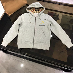 Sweat-shirt à capuche zippé rouge pour homme MBAANI, coupe classique, couleur unie, avec logo sur le devant et poche, idéal pour l'automne - Product Image 6
