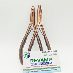 Professional Rose Gold Single Hole Hair <b>Extension</b> Pliers for Micro Ring / Nano <b>Bead</b> <b>Extensions</b> Stainless Steel OEM Rubber Grip - Product Image 3