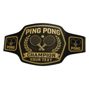 Cinturón de Campeonato de Ping Pong Personalizado, Cinturón de Ganador de Tenis de Mesa, Trofeo Deportivo, Cuero Original - Product Image 1