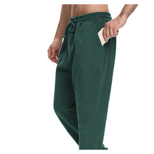 Men's sweatpants Lightweight Plain Dyed 100% Cotton breathable fabric regular fit custom logo printing men sweatpants - Product Image 2