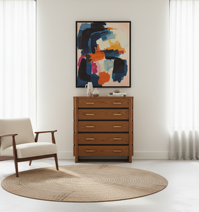 <b>5</b>-drawer Modern Eco-Friendly Chest Mango Bed <b>Frame</b> Bedroom Indoor Premium Quality Handcrafted OEM ODM Home Furniture Custom - Product Image 5