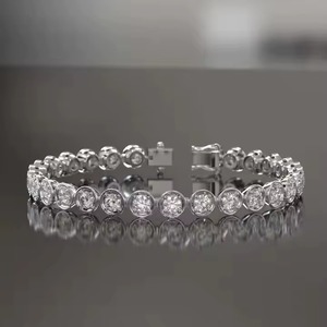 Lab Grown Diamond Tennis <b>Bracelet</b> for Women 18K <b>Solid</b> Gold Elegant Wedding <b>Bracelet</b> & Bangle - Product Image 3