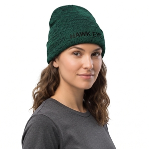 Hawkeye Embroidered Beanie Hat Green Acrylic Knit <b>Winter</b> <b>Cap</b> Unisex Casual Headwear 56-58CM - Product Image 2