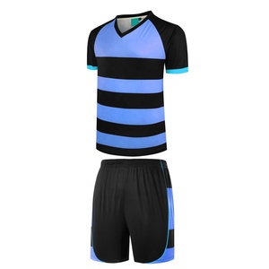 Uniforme de Fútbol Personalizado, Conjunto de Ropa Deportiva de Estilo Rayas con Sublimación y Logotipo del Club - Product Image 4