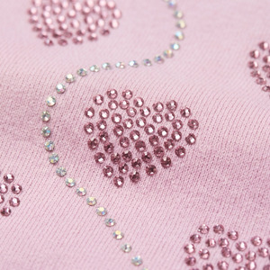 <b>Pink</b> Heart Print <b>Tracksuit</b> Set Full Length Zipper Hooded Casual Regular Fit Unisex Adults Spring Wear 100% Cotton Breathable - Product Image 3