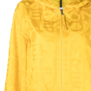 Chaqueta con Capucha Unisex Vernant, Color Amarillo Banana, con Estampado de Logotipo en Satén, Cierre de Cremallera, Talla Grande, Diseño de Alta Gama - Product Image 2