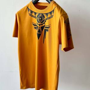 T-shirt personnalisé d'été en polyester/coton tricoté, délavé à l'acide, imprimé par sublimation, motif anime, grammage lourd 360g, col en V, coupe ample - Product Image 1