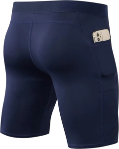 Shorts de compression pour hommes, dernière conception, haute qualité, respirants, séchage rapide, couleur unie, taille élastique personnalisable, vente chaude, prix raisonnable - Product Image 4