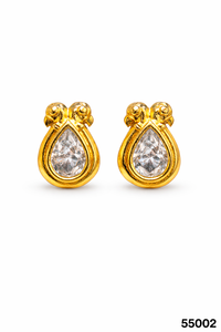 Boucles d'oreilles clous pour femme MOLL JEWELLERS plaquées or de qualité supérieure, avec cristaux et strass, tendance, élégantes, légères et confortables, idéales comme cadeau. - Product Image 4