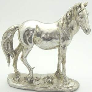 Escultura de caballo de aluminio fundido, elegante estatua metálica de gallo galopante, pieza decorativa de arte equino para interiores de lujo - Product Image 6