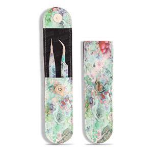 Extensión de pestañas de nuevo diseño Capas delgadas gruesas de pinzas con bolsa de cuero Embalaje y logotipo personalizados - Product Image 1