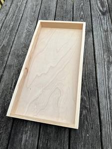 Bandeja de Servir Hecha a Mano de Madera Maciza Lisa con Acabado Lacado, Diseño Minimalista para Cocina y Escritorio - Product Image 6