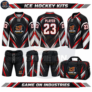 Ensemble de maillot de hockey sur glace, kit uniforme complet, tenue d'équipe professionnelle, maillot en polyester respirant, pantalon, chaussettes, personnalisation OEM ODM, vente en gros - Product Image 3