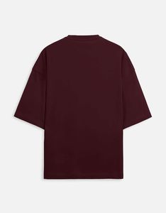 เสื้อยืดผู้ชายสีแดงล้วน ผ้าฝ้ายออร์แกนิคถัก ทรงหลวม ระบายอากาศได้ดี ไม่เป็นขุย น้ำหนัก 180 กรัม สไตล์ลำลองสมาร์ท - Product Image 1