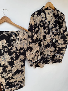 Conjunto de Pijama de Mujer Naaz Textile con Estampado de Rayas de Tigre, Informal, de Verano, Suave, Transpirable, de Algodón, para Dormir - Product Image 2