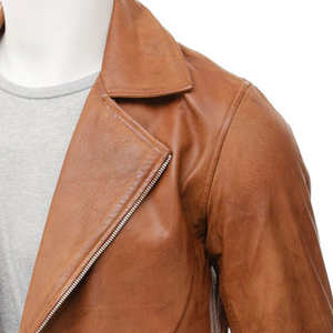 Chaqueta de Cuero con Cierre para Hombre, Estilo Urbano, Personalizable, de Invierno, con Etiqueta Privada, Superventas - Product Image 2
