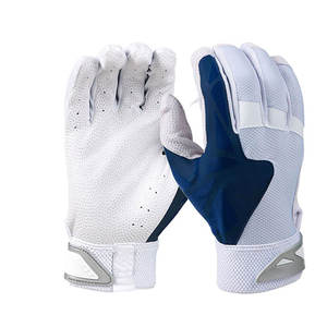 Gants de frappe de baseball professionnels personnalisés OEM en cuir de mouton sur le devant et cuir de vachette sur le dos avec manchette longue - Product Image 1