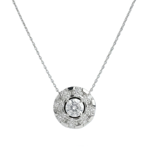 Collier pendentif minimaliste en diamant de laboratoire, argent sterling 925, or massif 14K 18K, bijou délicat pour tous les jours, cadeau pour femme - Product Image 1