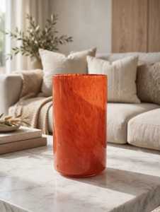 Decorative Eco-friendly Heat Resistant <b>Glass</b> <b>Cylinder</b> Candle Jar Smoky Purple Spray Painted Finish Christmas Home Wedding Decor - Product Image 5