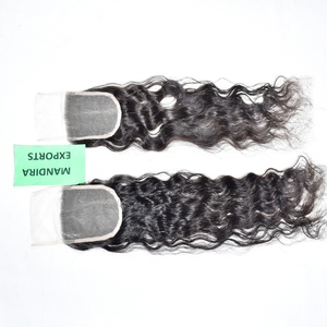 ผมต่อแบบดิบ 100% จากวัดในอินเดีย แบบไม่ผ่านกระบวนการ  แบบ Double Weft Bundles  พร้อม Closure ขนาด 5*5  แบบลอนธรรมชาติ สีดำ - Product Image 5