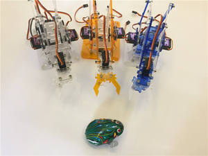 Best Selling DDRS HM-TY004 DIY <b>Mini</b> Colorful Industrial <b>Robot</b> Arm Acrylic & Metal Electric Rotating Mechanical - Product Image 4