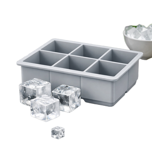 ถาดทำน้ำแข็งซิลิโคน 6 ช่อง ปลอดสาร BPA เกรดอาหาร ทนทาน ยืดหยุ่น - Product Image 1