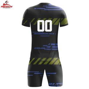Uniforme de football de qualité supérieure, personnalisé, respirant, 100% polyester, séchage rapide, antibactérien, manches courtes, été - Product Image 2