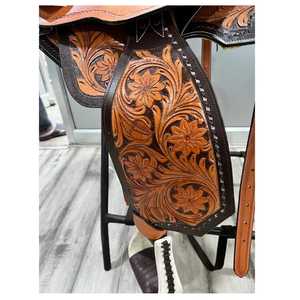 อานทรงกระบอกแบบตะวันตกพร้อมที่นั่งนุ่มแบบนิ่มสลักด้วยมือ - Product Image 4