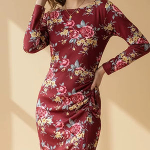 เดรสสายเดี่ยวทรงเอไลน์พิมพ์ลายอิกกัตสำหรับผู้หญิง ความยาวระดับข้อเท้า เอวธรรมชาติ สีน้ำเงิน สไตล์ลำลอง ติดกระดุม ผ้าฝ้าย 100% - Product Image 1