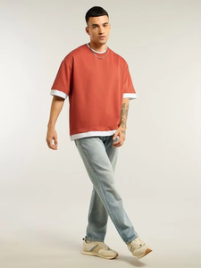 Camiseta de Algodón 100% al por Mayor para Hombre, Talla Grande, con Logotipo Personalizado, Estampado Informal, Camisetas de Felpa Francesa, Ropa para Hombre - Product Image 5