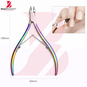 Stylish Rainbow Multi-Color Coated Cuticle Nipper, Best Quality Product Professional Sharp Blade Nail Dead Skin <b>Trimmer</b> - Product Image 5