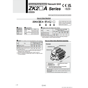 ZZK206A-P2L-BD-A แบบท่อร่วมดูดอุตสาหกรรมนิวเมติกส์จาก SMC - Product Image 2