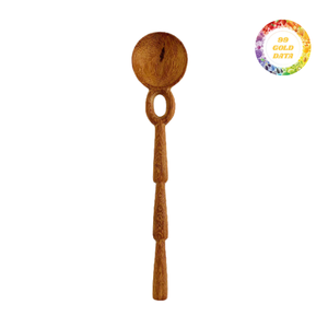 ช้อนไม้สไตล์วินเทจพร้อมลายแกะสลักใบไม้และดอกไม้ งานฝีมือแบบดั้งเดิม อุปกรณ์ครัวขายส่ง - Product Image 6