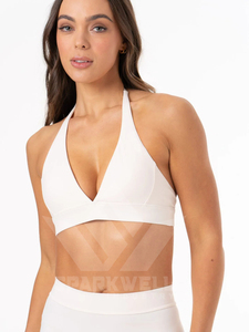 Ensemble de yoga sans couture 2 pièces pour femme : Soutien-gorge de sport dos nu en V profond et Legging taille haute extensible – Tenue de sport active - Product Image 5