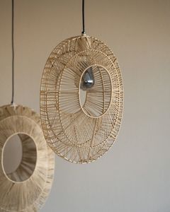 Lámpara Colgante de Ratán Natural Hecha a Mano, Estilo Boho, OEM ODM - Product Image 2
