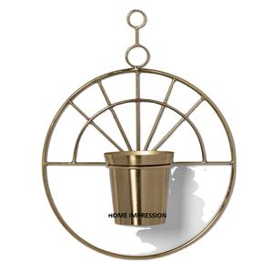 Macetero Colgante de Pared Moderno en Forma de Cubo Dorado, Maceteros Colgantes de Diseño para Proveedores Mayoristas de Fabricantes Indios - Product Image 1