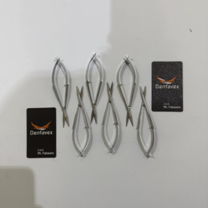 Professional Manicure Scissors Stainless Steel Cuticle Tool Straight Curved Tip Nail Care & Synthetic Hair Trimming Dentavex - Product Image 1