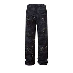 Pantalon en jean délavé coupe décontractée pour homme, couleur unie, écologique, style vintage classique, tissu respirant et durable, production sur mesure - Product Image 2