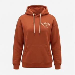 <b>Drop</b>-shoulder Winter Women's Customized Color High Quality Cotton Fleece Oversized Pullover Custom Logo Hooded Sweaters - Product Image 1