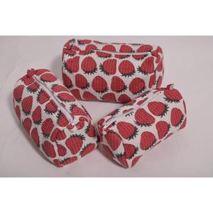 Indian Floral Printed Cotton Cosmetic Bag Handmade Lightweight Eco-Friendly Makeup Pouch Travel for Organizer Women Zipper - Product Image 4