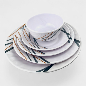 Vajilla Moderna de Melamina con Diseño de Líneas Asiáticas, Platos Hondos, Tazón para Arroz, Apta para Lavavajillas, No Tóxica, de Grado Alimenticio, para Fiestas - Product Image 3